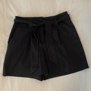 Sezane Black Tie Shorts